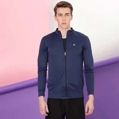Full Sleeve Solid Men Cut  Sew Jacket