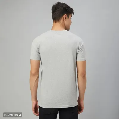 Stylish Grey Cotton Tees For Men-thumb2