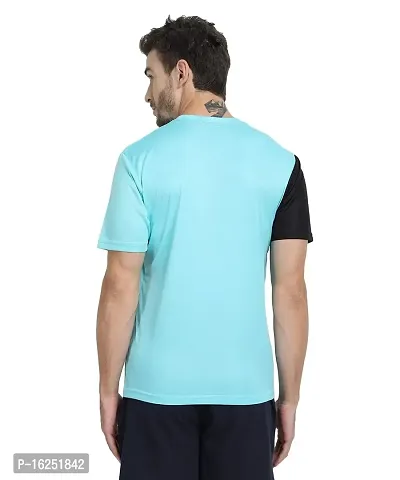 FTX Men's Dri-Fit Round Neck T-Shirt Combo - Aqua Blue, Blue, Light Green (710_1-710_6-710_8)-thumb2