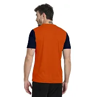 FTX Men Round Neck Cut  Sew Half Sleeve Orange Tshirt-thumb1