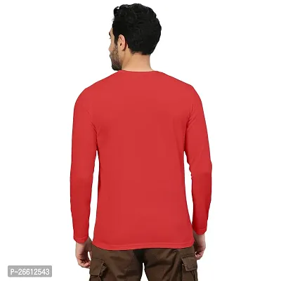 FTX Men Solid Round Neck Full Sleeves Red Tshirt-thumb2