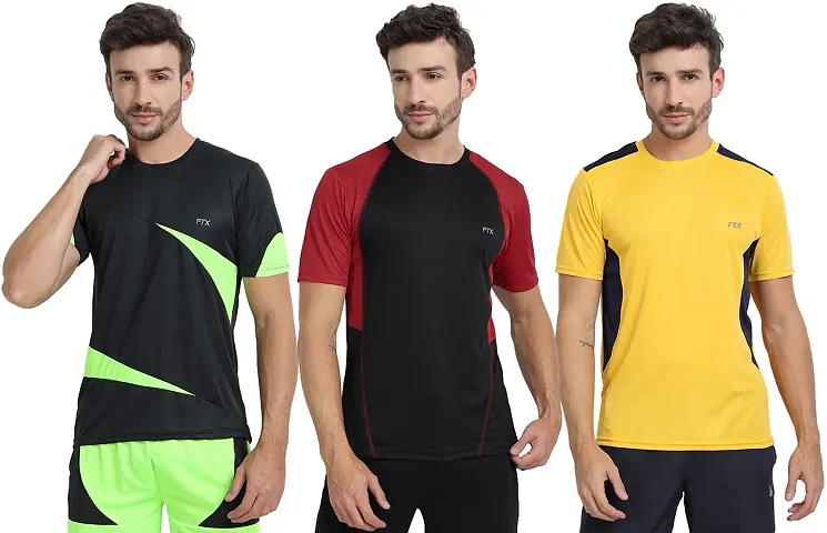 FTX Men's Dri-Fit Round Neck T-Shirt Combo - Pack of 3 (710)