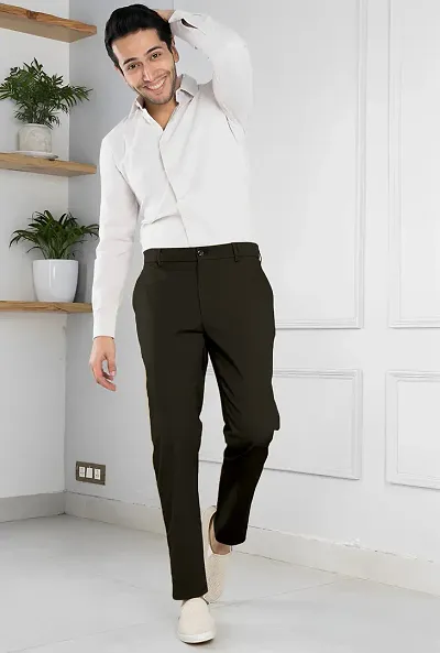 FTX Men Solid Casual Trouser