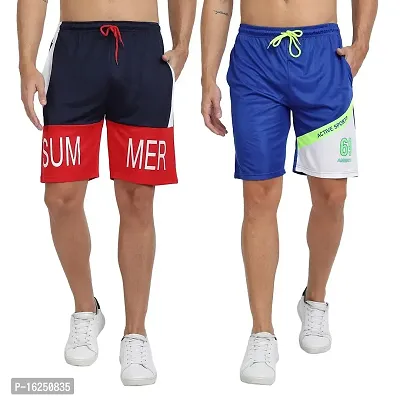 FTX Men's Regular Fit Polyester Dri-Fit Shorts Combo - Set of 2 (705)-thumb0