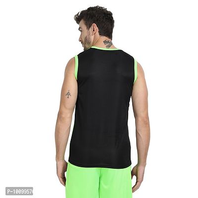 Drifit Mens Solid Roundneck Sleeveless Sports T-Shirt-thumb4