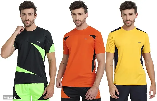 FTX Men's Dri-Fit Round Neck T-Shirt Combo - Pack of 3 (710)