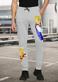 FTX Men Regular Fit Anime Printed Grey Track Pant-thumb2