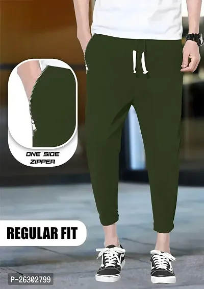 FTX Men Regular Fit Short Length Olive Track Pant
