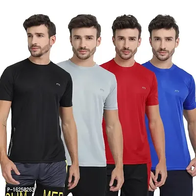 FTX Men's Dri-Fit Polyester Round Neck Half Sleeves T-Shirt- Pack of-thumb0