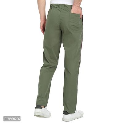 FTX Stylish Green Cotton Solid Regular Trousers For Men-thumb2
