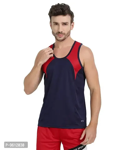 FTX Stylish Black Polyester Colourblocked Sports Vest For Men-thumb0