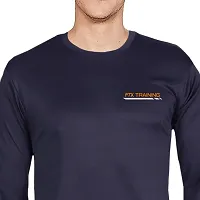 FTX Men Round Neck Full Sleeve Navy Tshirt-thumb2