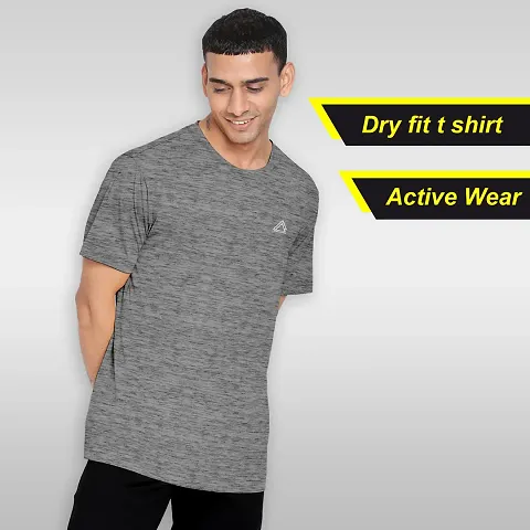 Comfort and Stylish Men Polyester Solid Round Neck Half Sleeve T-Shirt