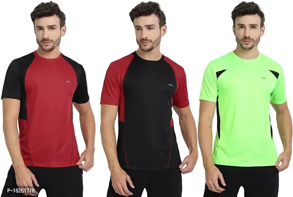 FTX Men's Dri-Fit Round Neck T-Shirt Combo - Pack of 3 (710)-thumb0