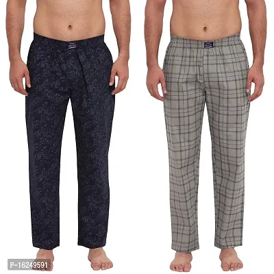 FTX Men's Printed Woven Cotton Track Pants - Pack of 2