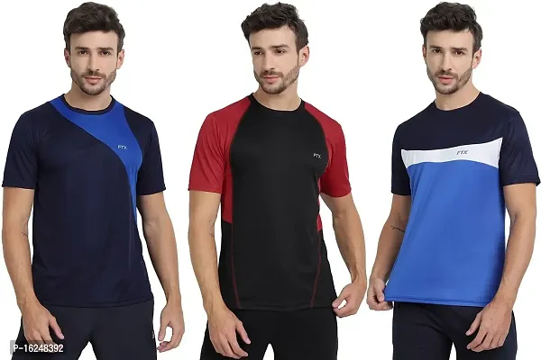 FTX Men's Dri-Fit Round Neck T-Shirt Combo - Pack of 3 (710)