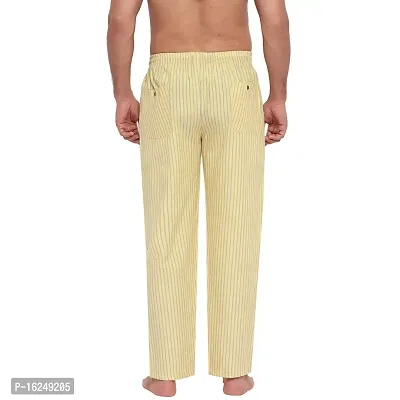 FTX Men's Striped Woven Polycotton Track Pants - Yellow-thumb3