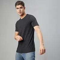 Stylish Black Cotton Tees For Men-thumb2