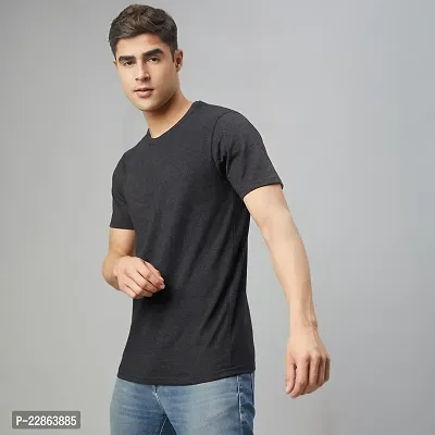 Stylish Black Cotton Tees For Men-thumb3