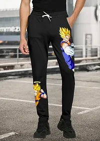 FTX Men Regular Fit Anime Printed Black Track Pant-thumb2