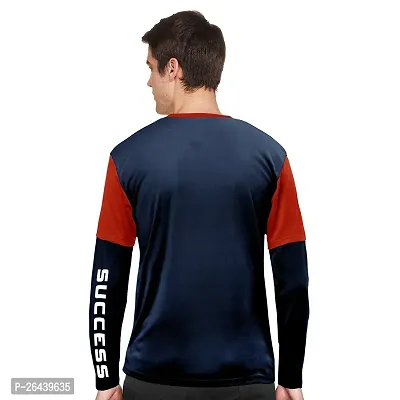 FTX Men Round Neck Full Sleeve Navy Tshirt-thumb2