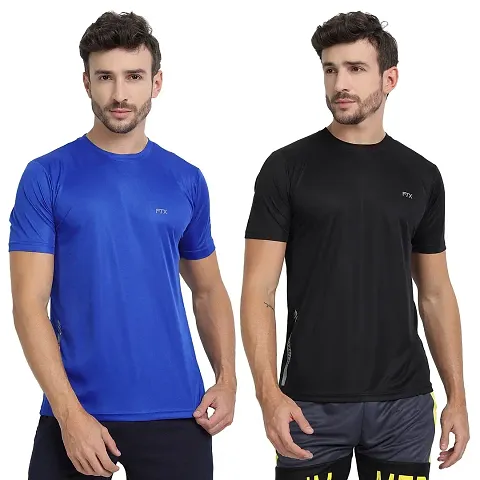 FTX MENS SOLID ROUND NECK T-SHIRT PACK OF 2