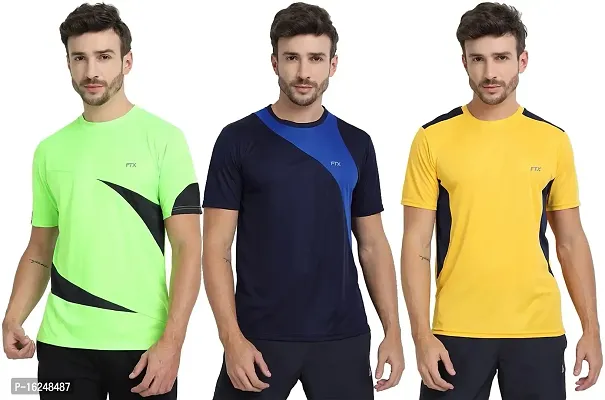 FTX Men's Dri-Fit Round Neck T-Shirt Combo - Pack of 3 (710)-thumb0