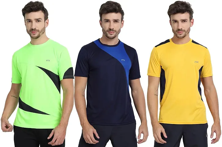 FTX Men's Dri-Fit Round Neck T-Shirt Combo - Pack of 3 (710)