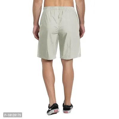 Men Solid Cotton Casual Shorts-thumb2