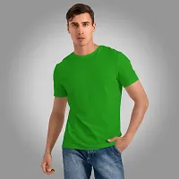 Stylish Fancy Polyester Solid Round Neck T-Shirts For Men-thumb1