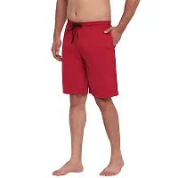 FTX Men's Solid Woven Cotton Shorts - Red-thumb1