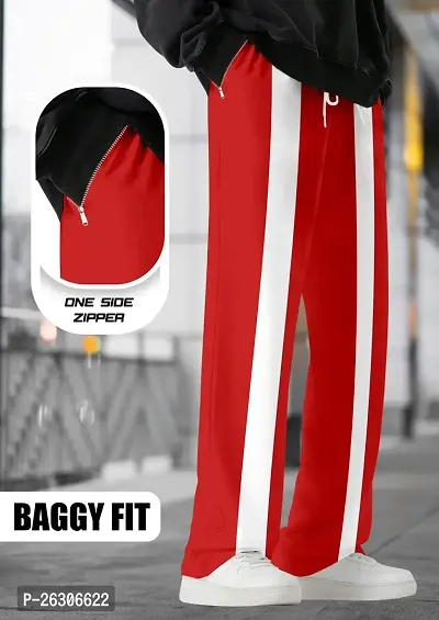 FTX Men Cut  Sew Baggy Fit Red Track Pant