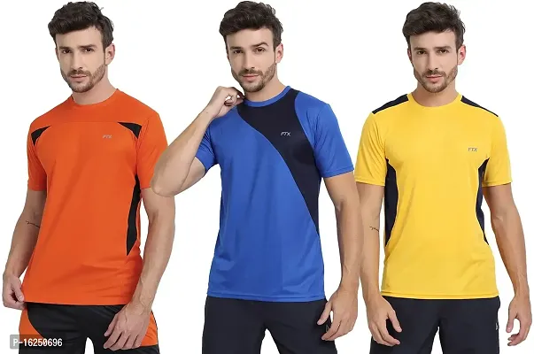 FTX Men's Dri-Fit Round Neck T-Shirt Combo - Pack of 3 (710)