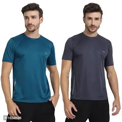 FTX Men's Dri-Fit Round Neck T-Shirt Combo - Pack of 2 (723)-thumb0