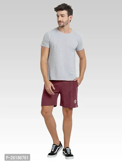 FTX Men Solid Maroon Short-thumb5