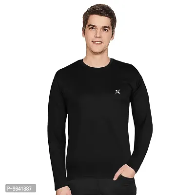 FTX Comfortable Polyester Solid Round Neck Tees For Men-thumb0