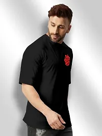 FTX Men Round Neck Oversized Black Tshirt-thumb3