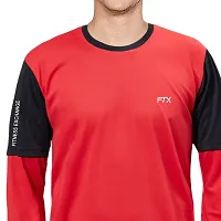 FTX Men Round Neck Full Sleeve Red Tshirt-thumb2