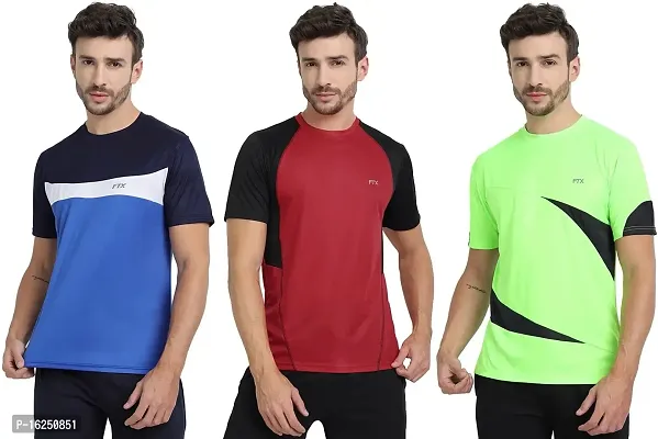 FTX Men's Dri-Fit Round Neck T-Shirt Combo - Pack of 3 (710)-thumb0