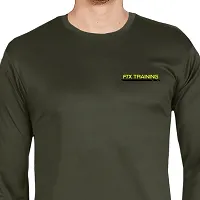 FTX Men Round Neck Full Sleeve Olive Tshirt-thumb2