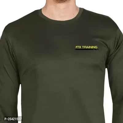 FTX Men Round Neck Full Sleeve Olive Tshirt-thumb3