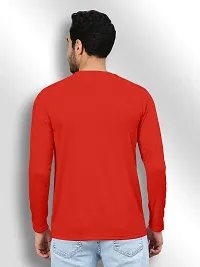 Classic Cotton Blend Round Neck Printed Full Sleeve T-Shirt for Men-thumb1