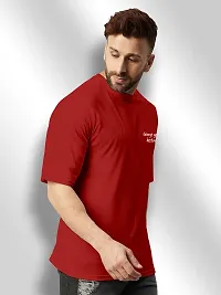 FTX Men Round Neck Oversized Red Tshirt-thumb3