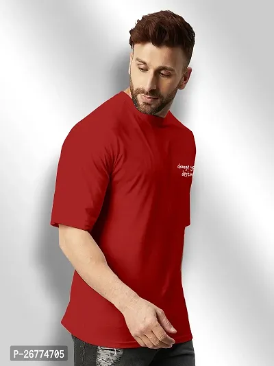 FTX Men Round Neck Oversized Red Tshirt-thumb4