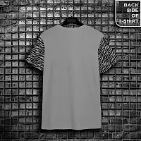 Stylish Grey Cotton Blend Tees For Men-thumb1