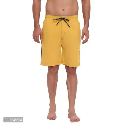 FTX Men's Solid Woven Cotton Shorts - Yellow-thumb0