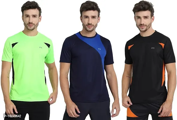 FTX Men's Dri-Fit Round Neck T-Shirt Combo - Pack of 3 (710)