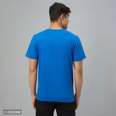 Stylish Blue Cotton Tees For Men-thumb2