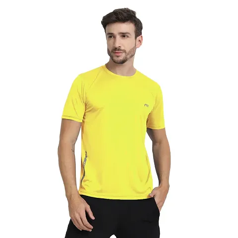 Mens Solid Round Neck T-Shirt