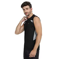 Stylish Multicoloured Polyester Colourblocked Gym Vest For Men Pack Of 3-thumb2